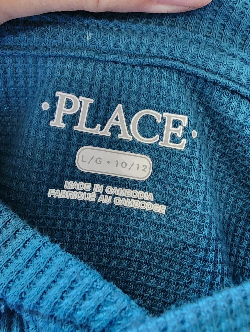 The Childrens Place Boys Waffle Knit Long Sleeve Top Nwt Size 10/12
